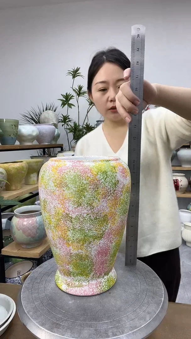 9.8陶瓷花盆直播链接高.   27   口11