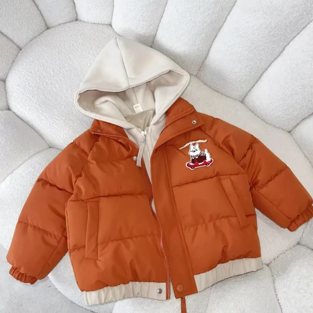 MOMOCO冬季时尚假两件棉服外套男童夹棉外套75480101036