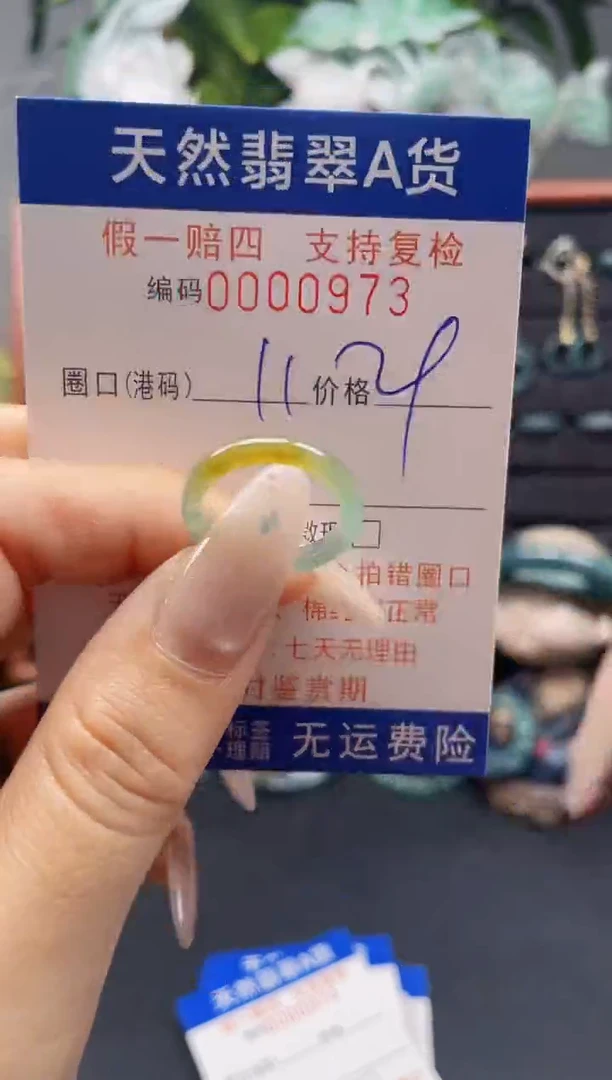 未镶嵌戒指翡翠11*0973
