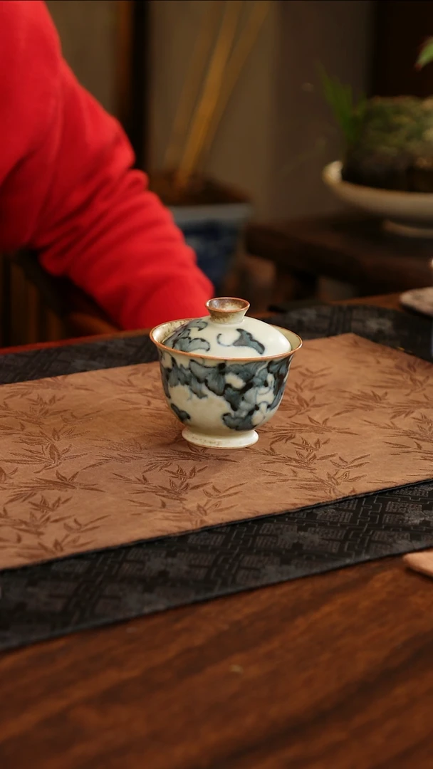 【闪购商品】杯子茗片集银杏叶盖碗