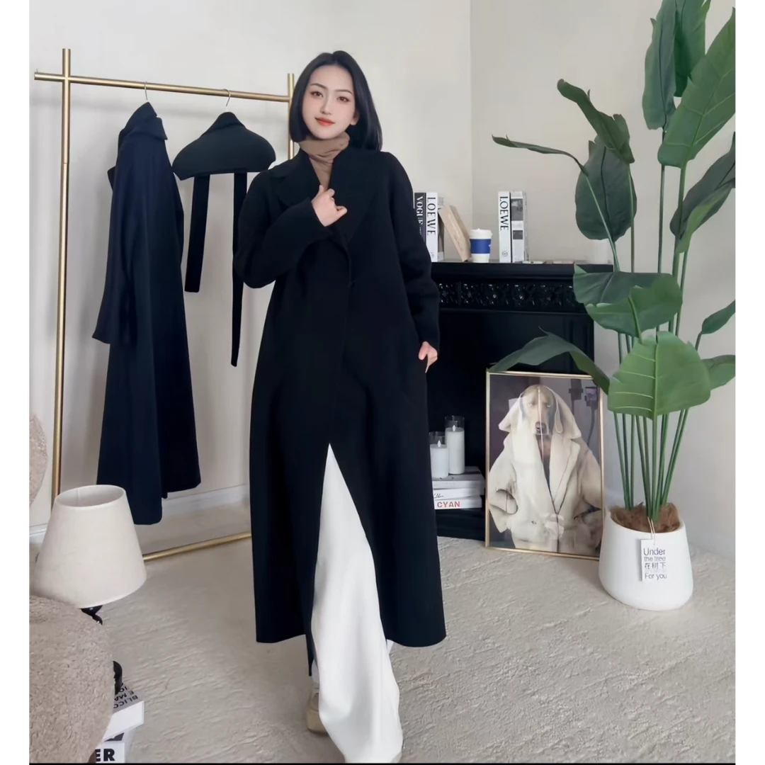 未使用 MaxMara 系腰修身气质百搭时尚羊毛大衣 DY0024