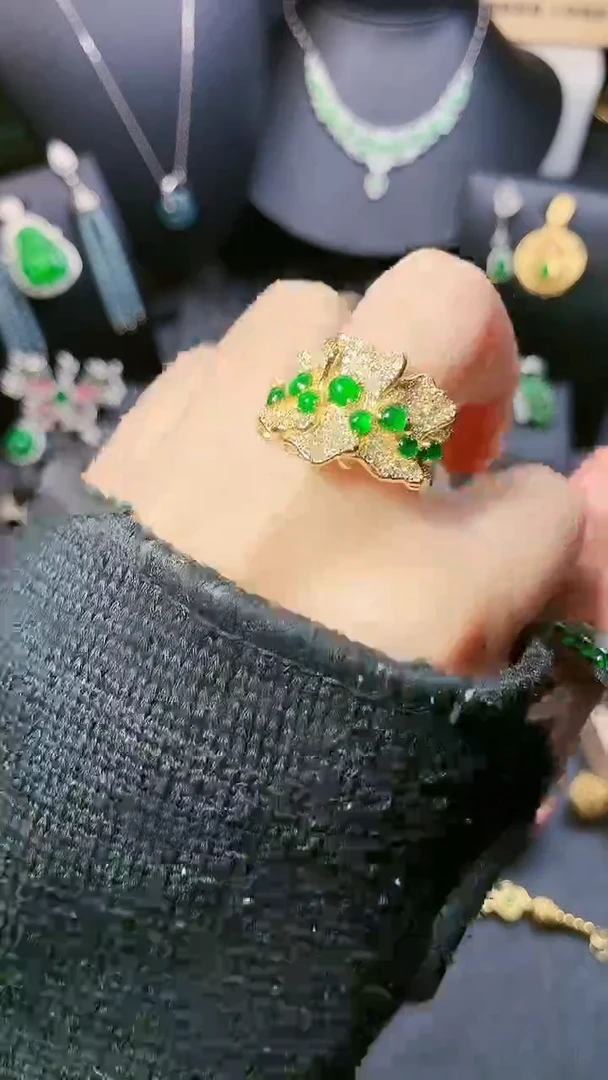 【闪购商品】翡翠戒指银S925镶嵌戒指