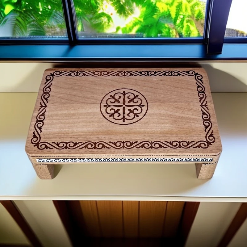 Aksaray工艺品 特色木制花纹中式复古长方形纯木家用菜板切肉板