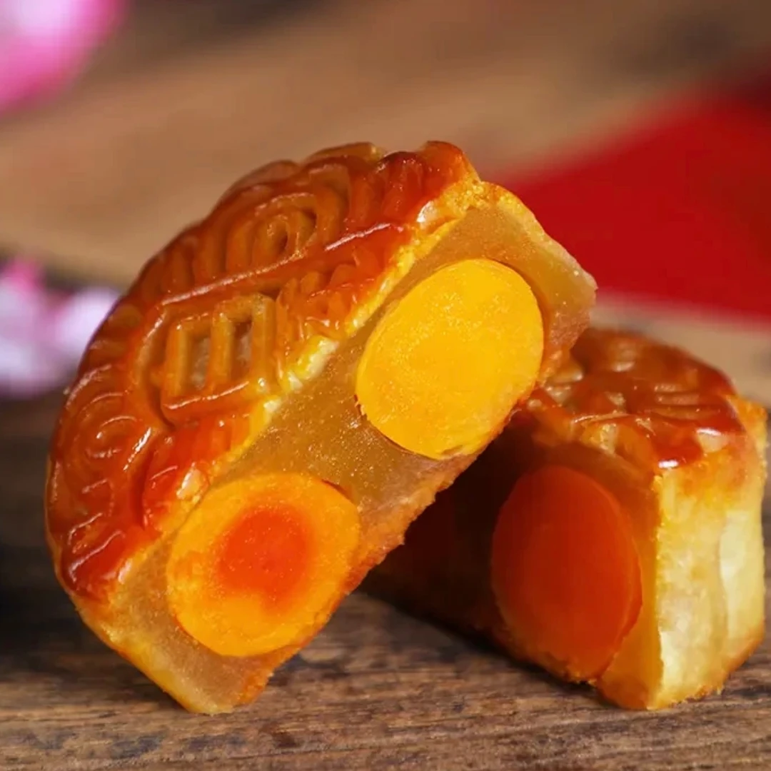 【到手14个】广式莲蓉蛋黄味月饼传统糕点香甜软糯适合中秋送礼ab