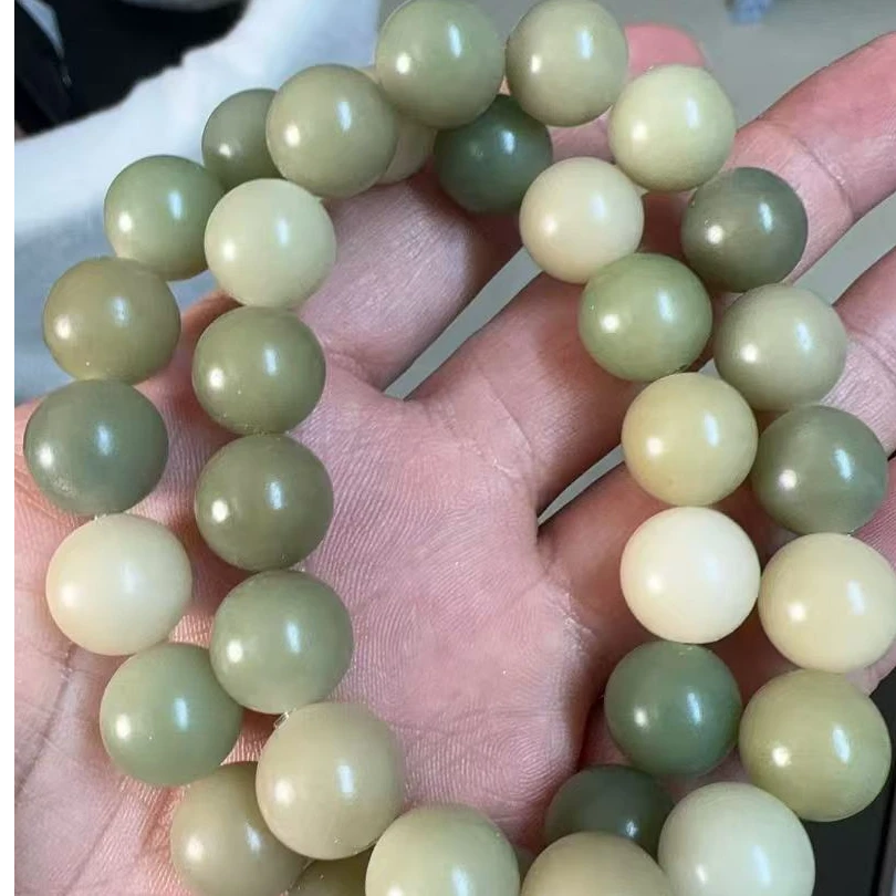 菩提根元原生态阴皮圆珠手串佛珠捻珠绕指柔盘玩珠串