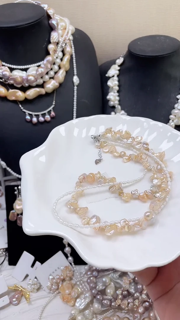 未镶嵌项链淡水珍珠【纯恬饰品】