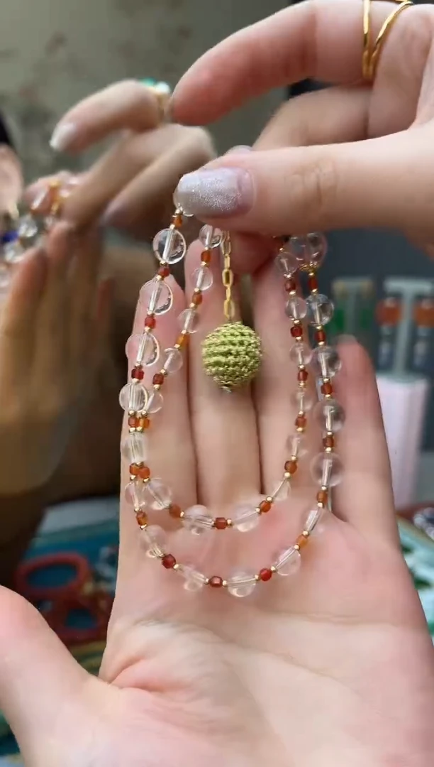 颈饰银S925镶嵌水晶水晶项链