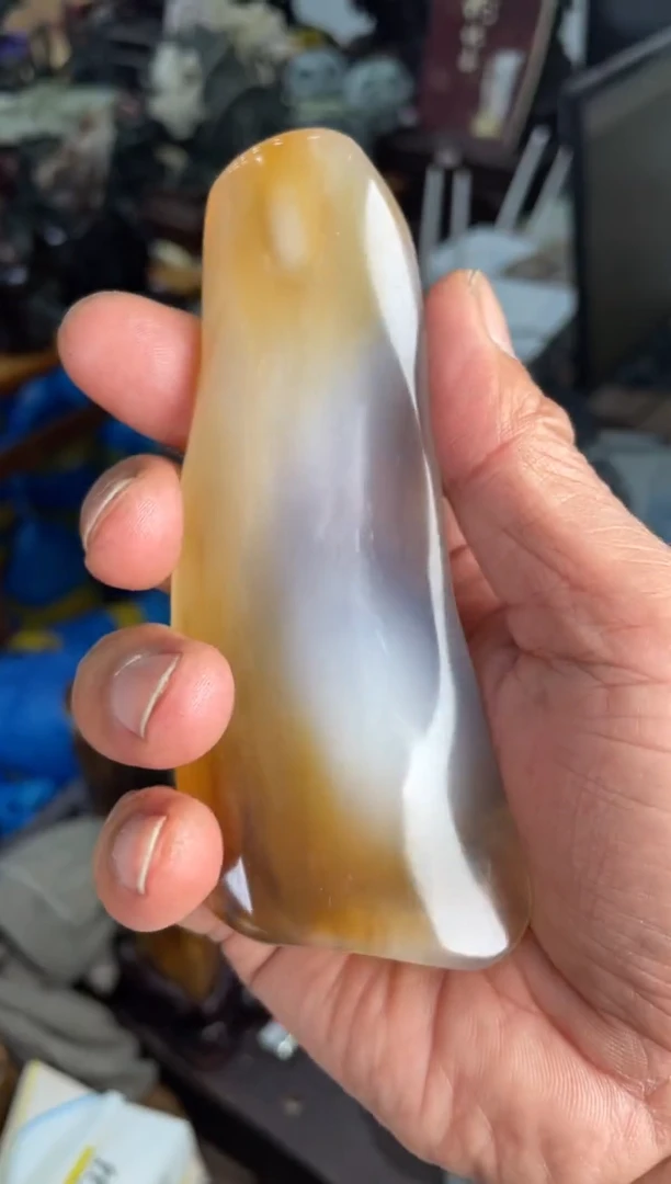 【闪购商品】硅化玉手把件未镶嵌2