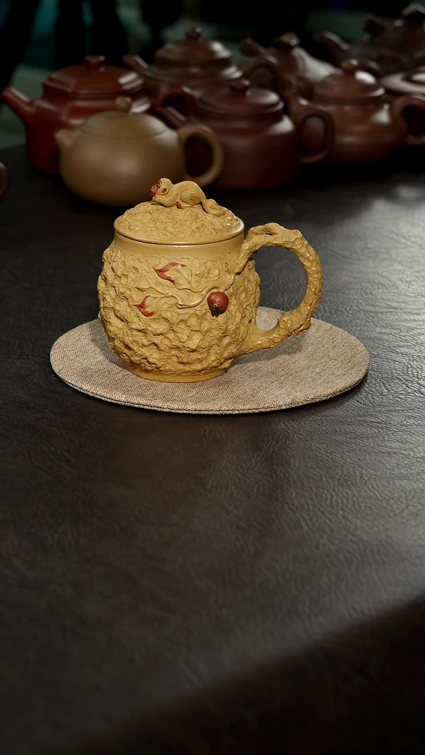 茶壶紫砂灵猴盖杯供春
