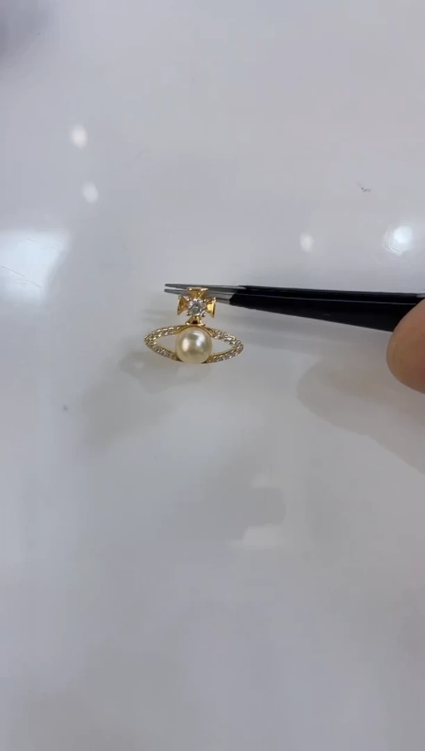 海水珍珠银S925镶嵌颈饰