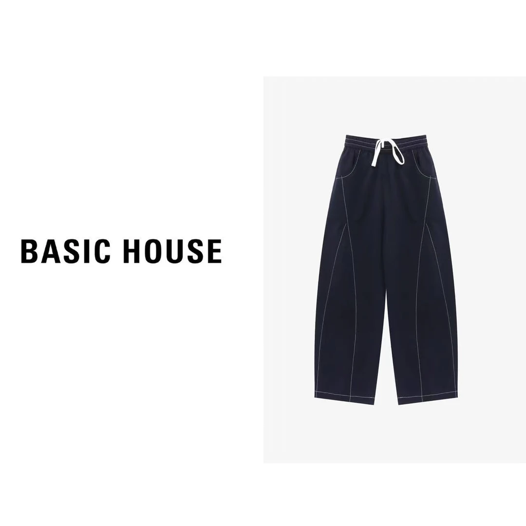 Basic House/百家好秋季新款时尚线条设计女装长裤-B0625H5X642
