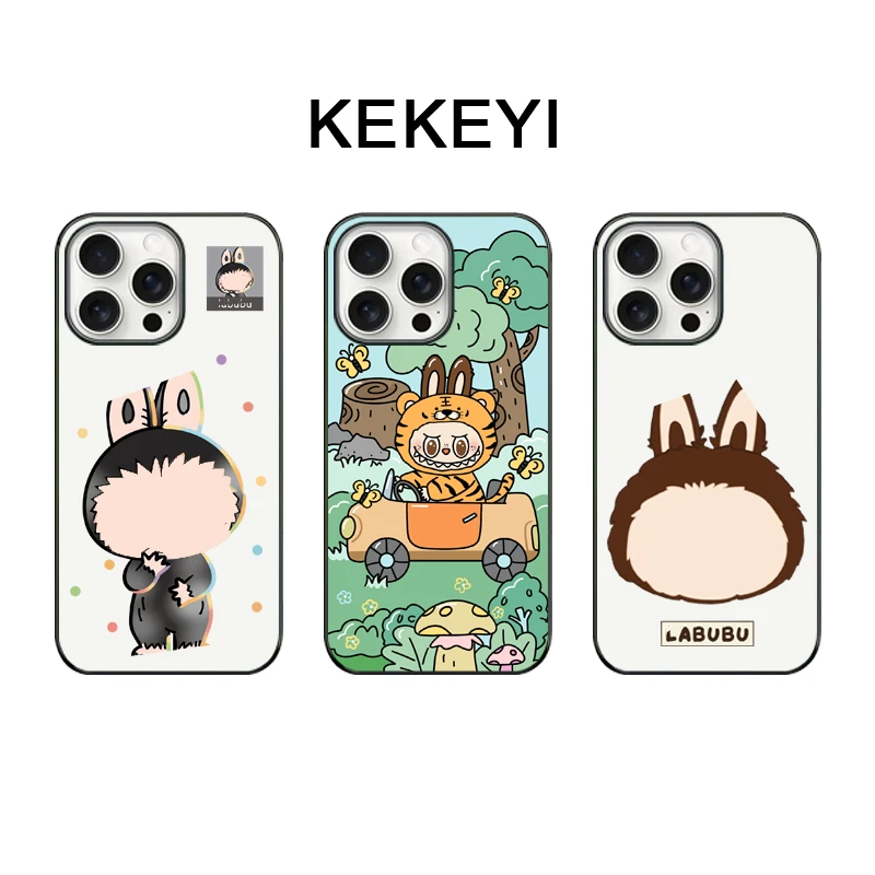 老虎布布适用于苹果iphone16小众ins亚克力磁吸防摔黑框手机壳