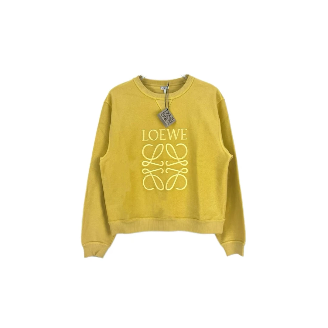 全新未使用 LOEWE/罗意威 积分-188/汤/P205741314/柠檬黄卫衣