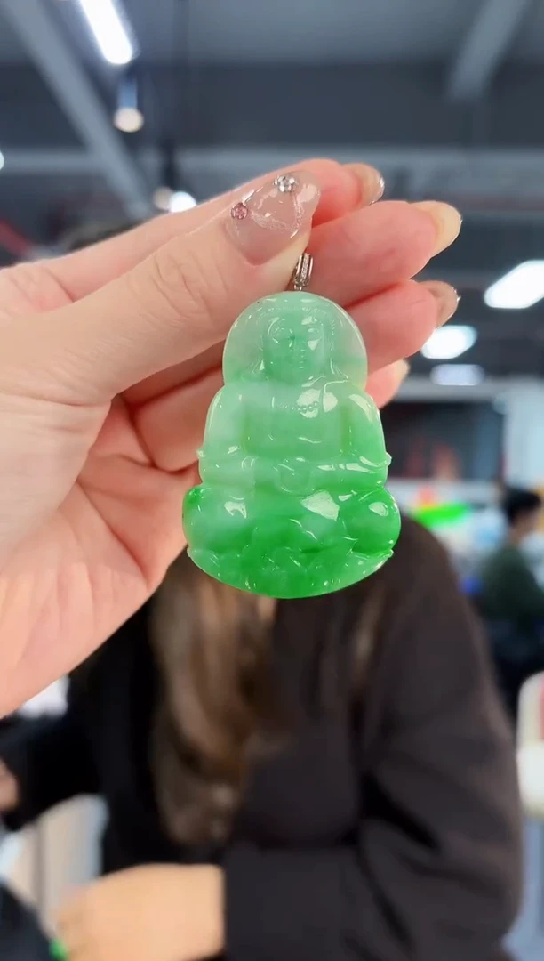 【闪购商品】翡翠颈饰18K金镶嵌缅料A货/支持复检/一件