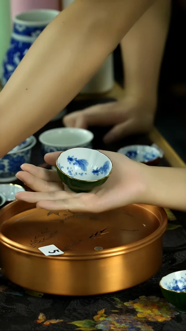 中秋国庆景德镇手绘瓷器