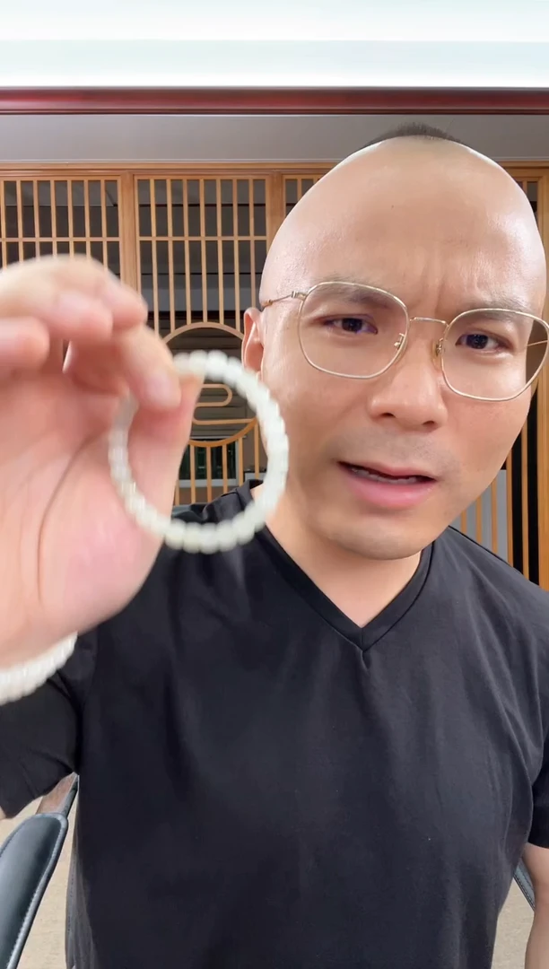 未镶嵌手串和田玉卡7+若羌白 极限弧 多样性发一