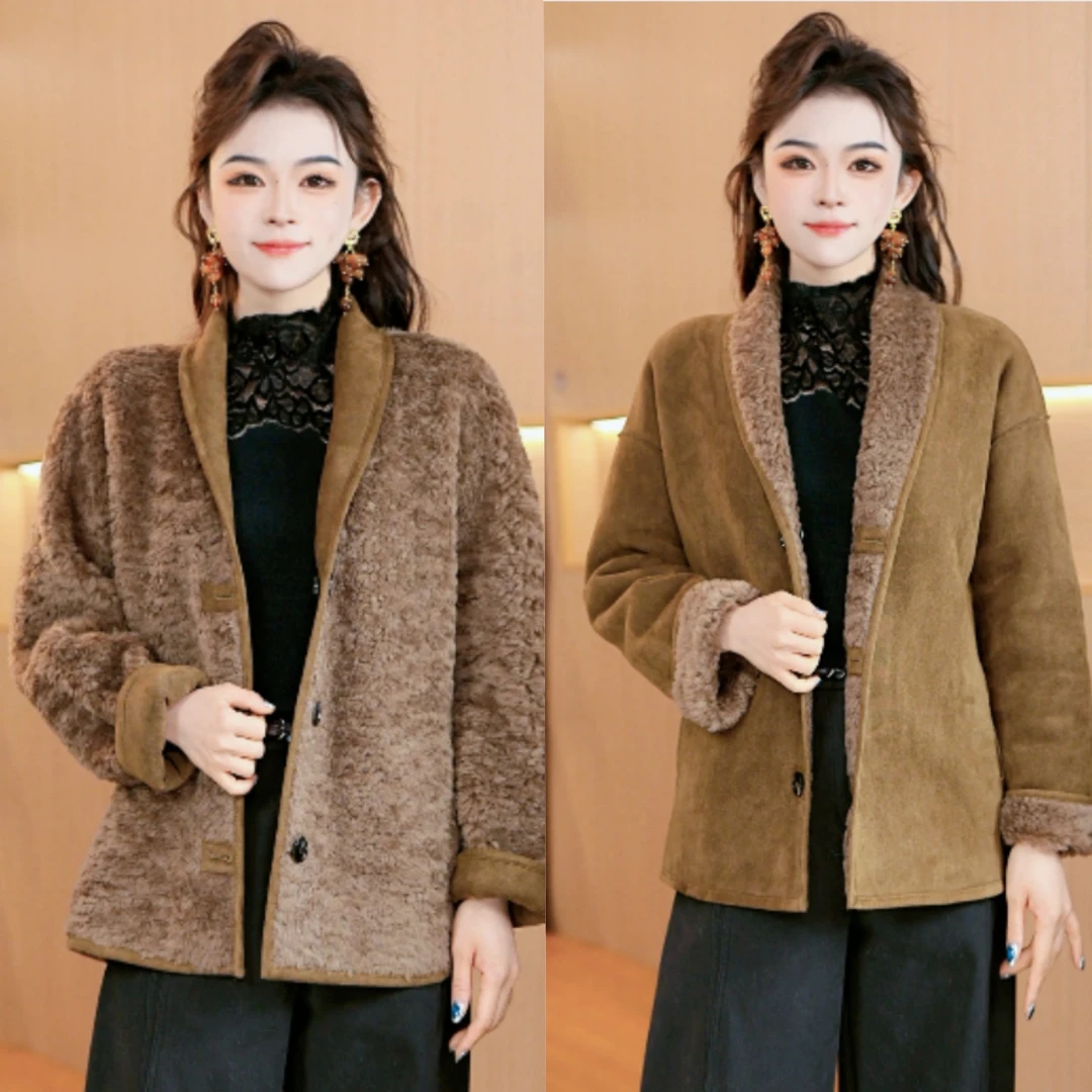 W115-25新款100%全羊毛时尚气质外套
