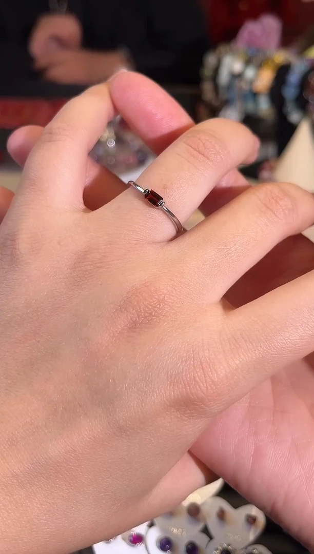 【闪购商品】石榴石戒指未镶嵌A67戒指