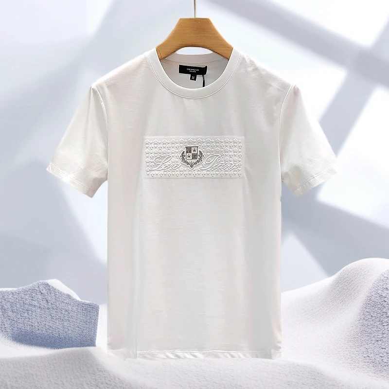 轻熟风凉感冰丝圆领短袖T恤男士简约纯色休闲半截袖打底衫