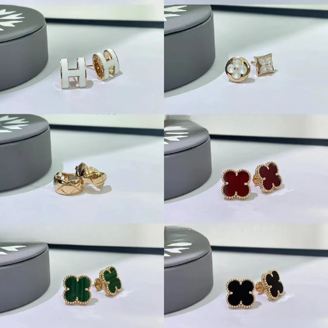 耳饰 #三男孩专享#005百搭耳钉耳坠钉子耳钉黑饼双C耳环