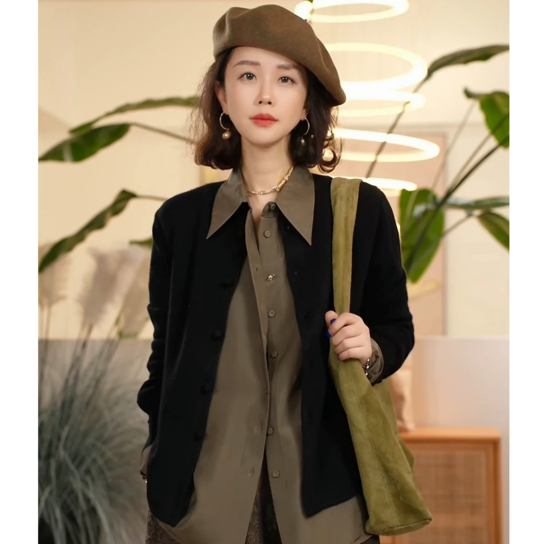 库茵 叭哒不惑 小盏月 羊绒时尚休闲百搭气质针织衫