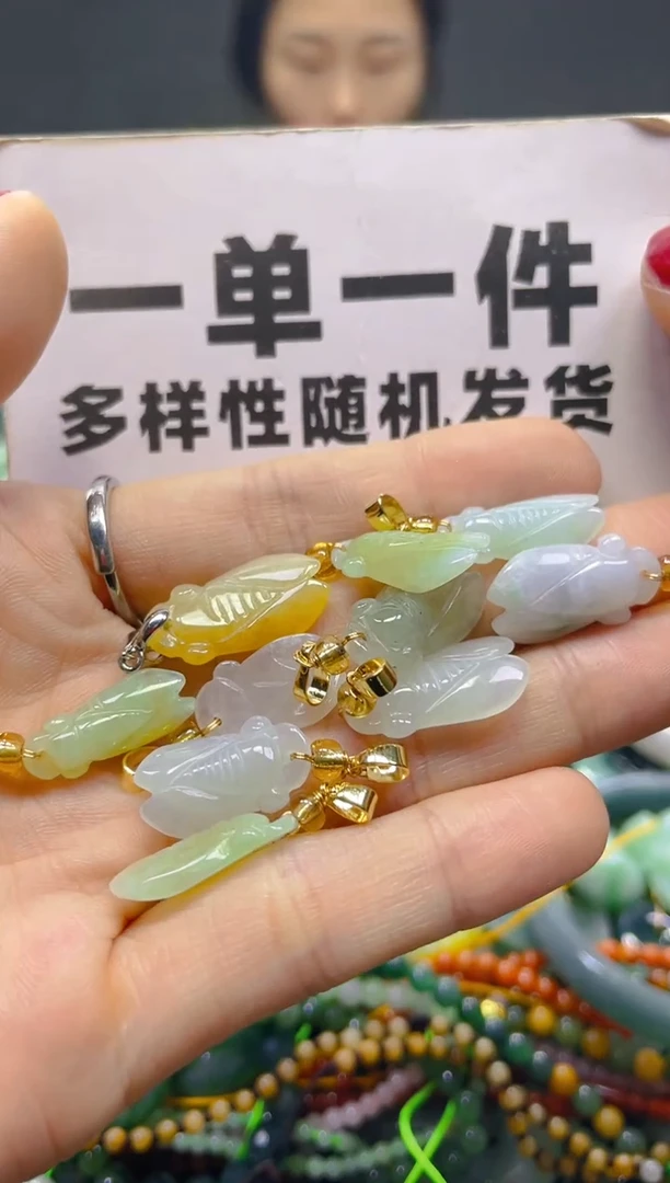 颈饰未镶嵌翡翠一单一个多样性随机发一件