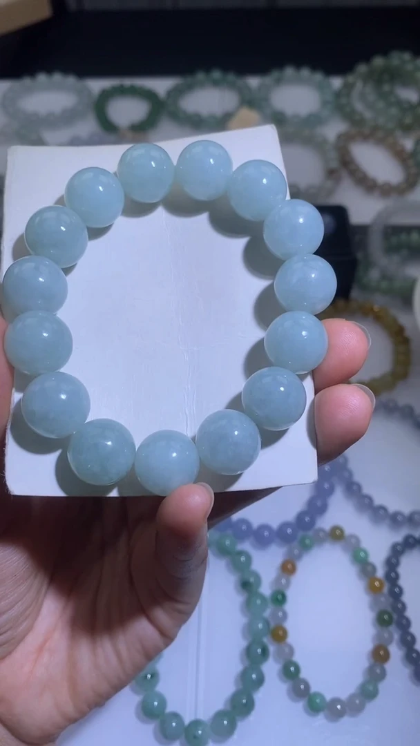 未镶嵌手链翡翠天然翡翠a货 14mm