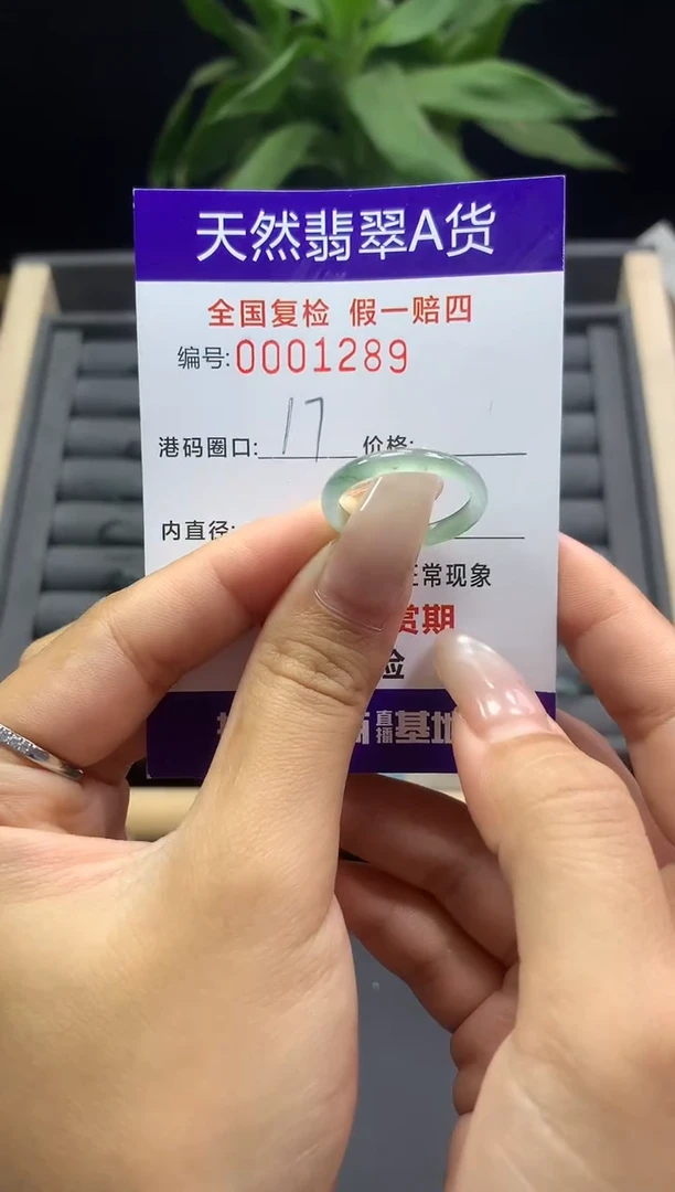 未镶嵌戒指翡翠天然  1289
