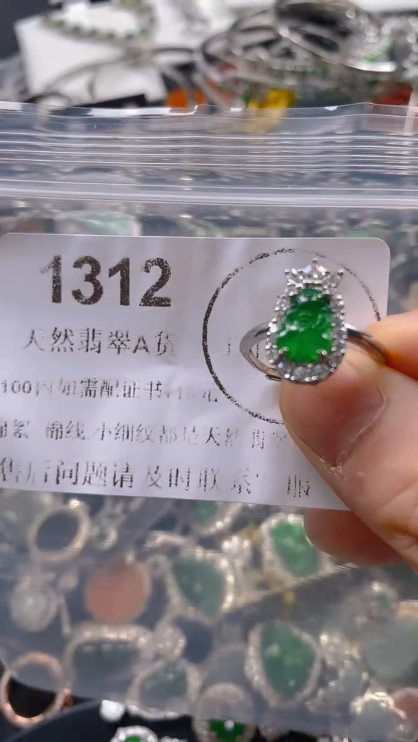 翡翠未镶嵌吊坠(不含链)1312