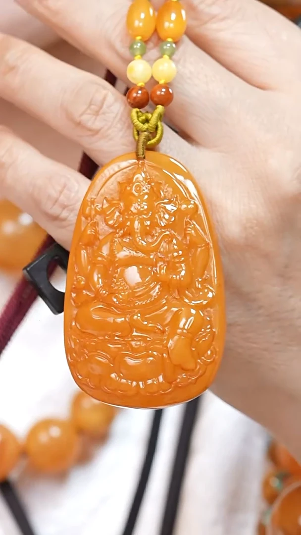 蜜蜡颈饰未镶嵌4991天然蜜蜡珠宝奇石云端妖孽全部保真