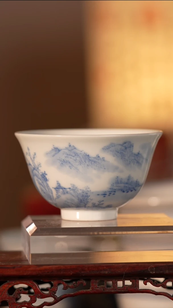 摆件主播开播福利品福利主人青花杯
