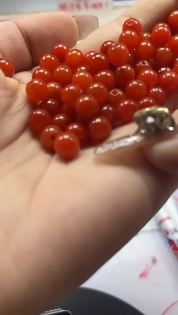 【闪购商品】南红玛瑙颈饰未镶嵌w1548满肉南红6mm*40颗