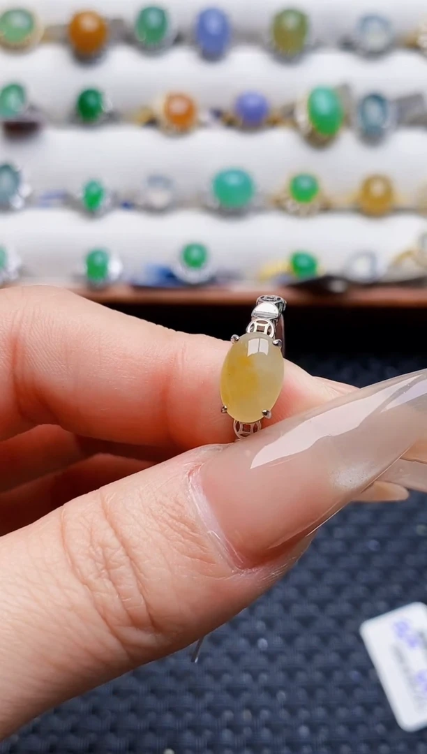 银S925镶嵌戒指翡翠1594