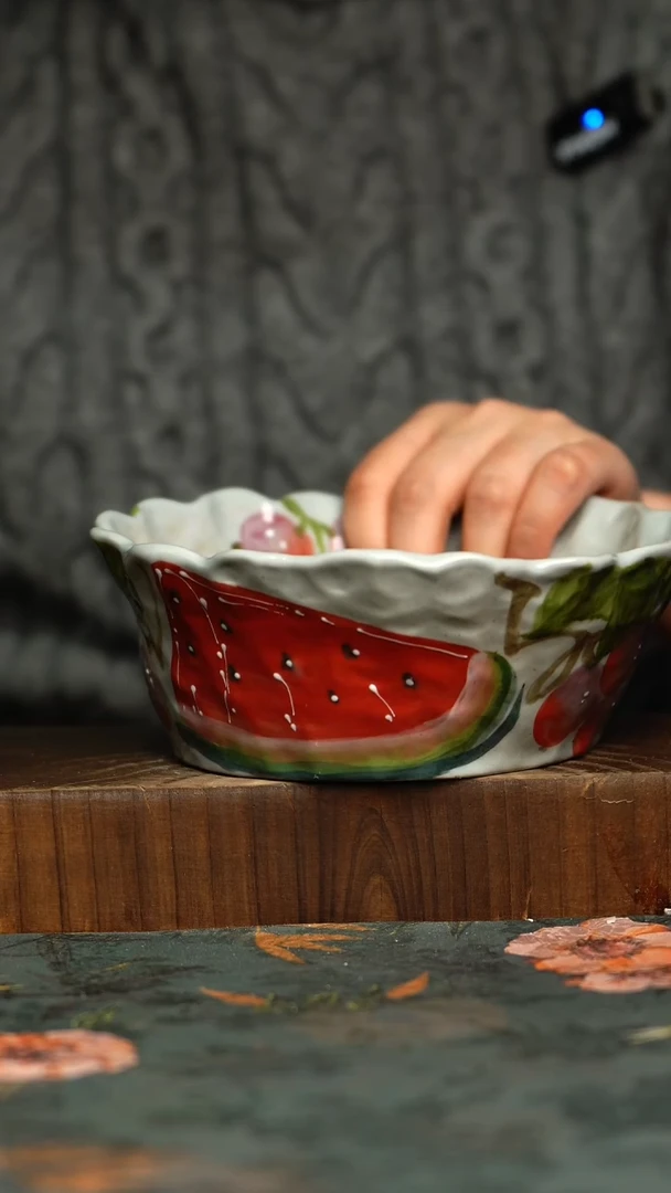 杯釉下彩手工手绘同款陶器