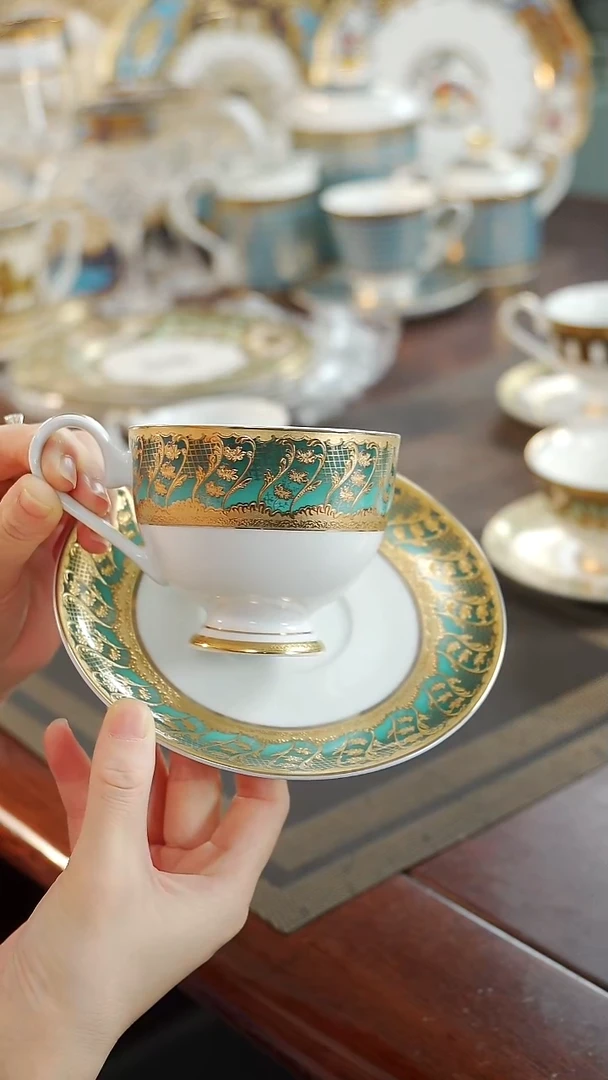 瓷片咖啡杯碟1套