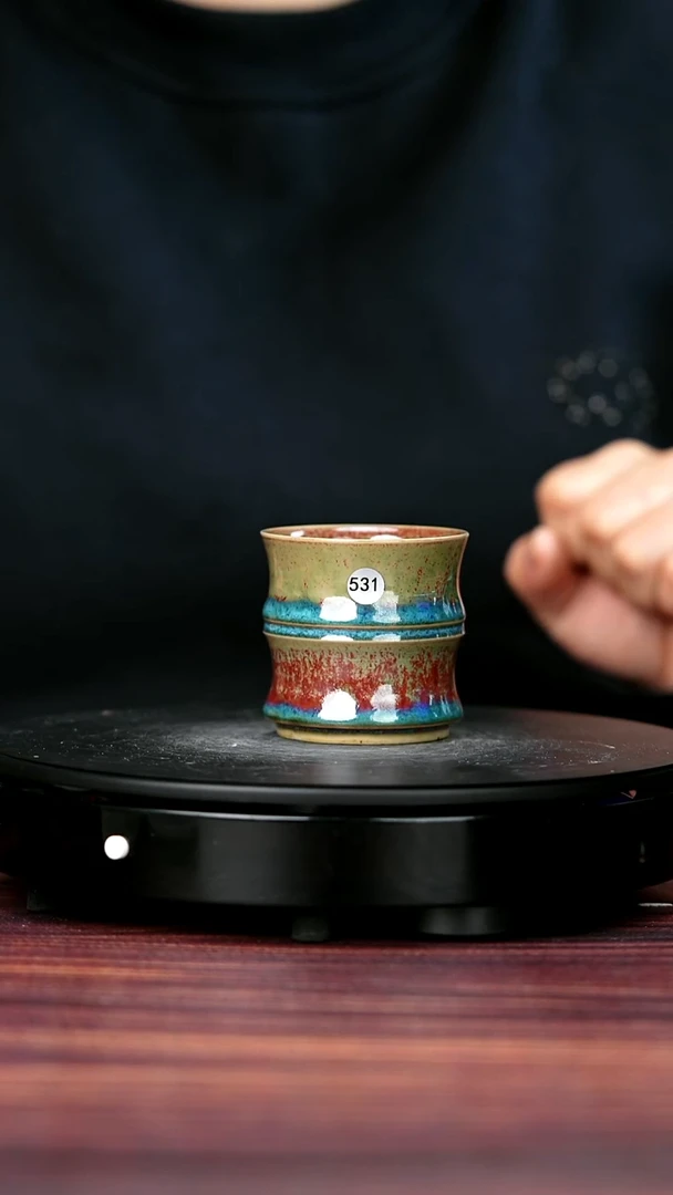 杯子瓷531#李盼龙一级品原矿钧瓷玉竹杯
