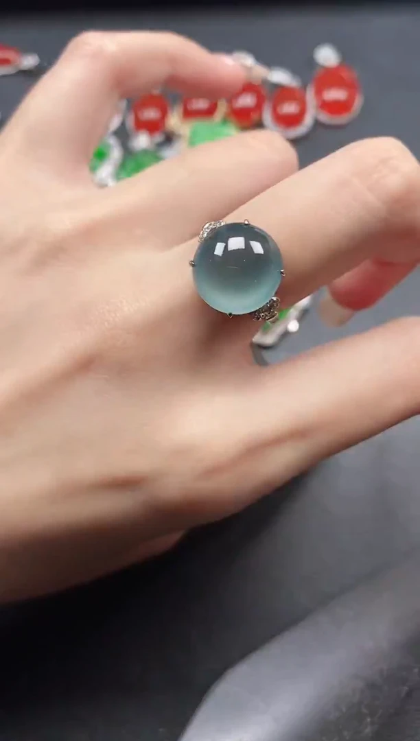 银S925镶嵌戒指翡翠51151