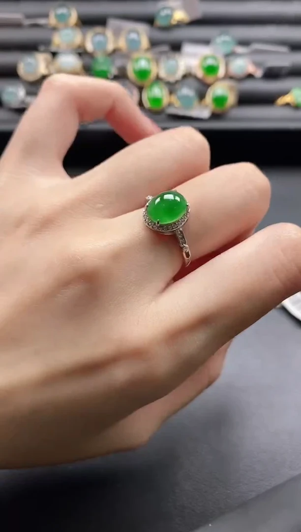 【闪购商品】翡翠戒指银S925镶嵌1111