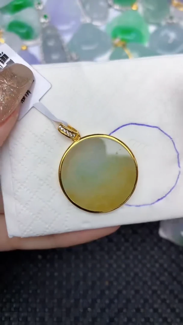 颈饰未镶嵌翡翠天然缅甸翡翠a货百元以上9元证书费自理