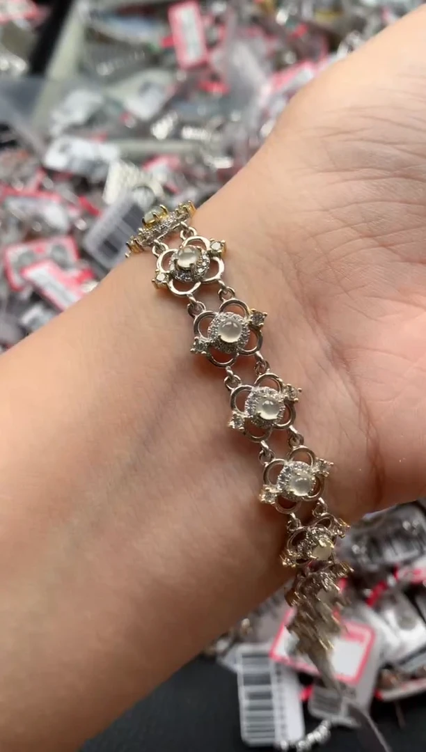 银S925镶嵌戒指翡翠天然A货缅甸翡翠