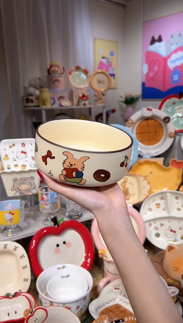 瓷可爱餐具发图片款