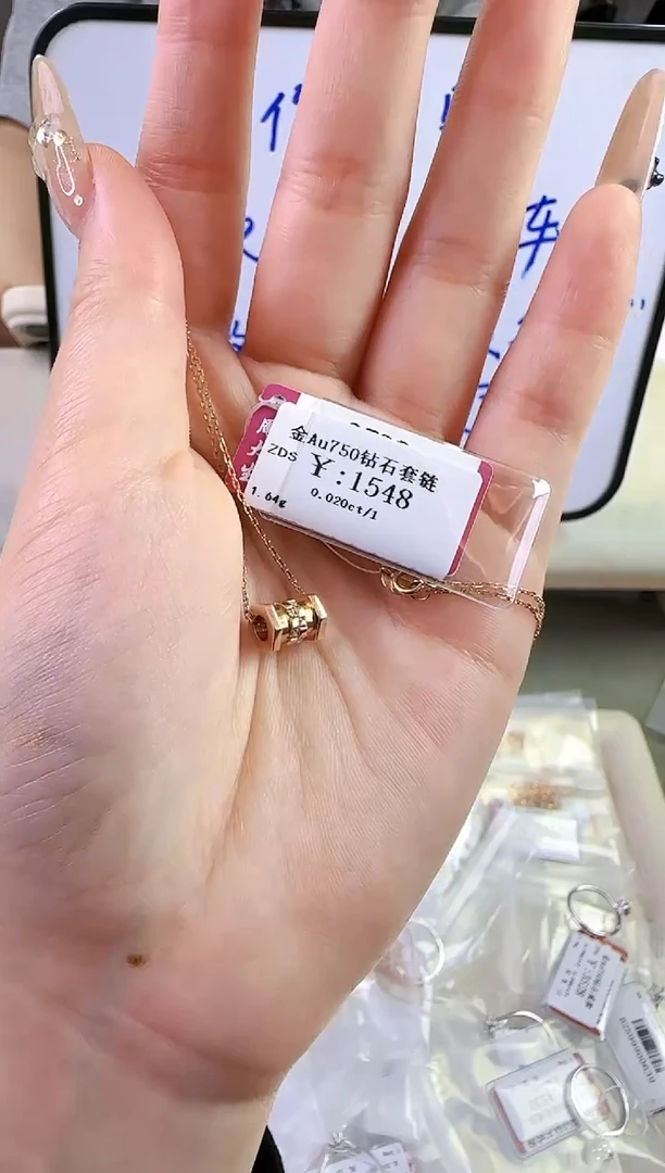 套链钻石18K金镶嵌怡***甜128800000