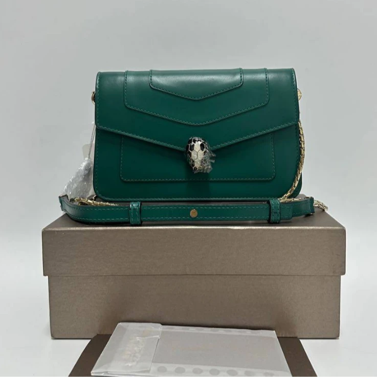 99新 BVLGARI/宝格丽  宝格丽蛇头斜挎包 CPMQ155