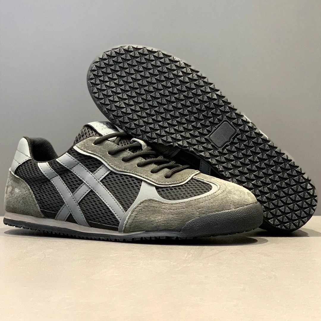 时尚百搭透气网面休闲鞋软底板鞋复古德训鞋轻便阿甘鞋潮