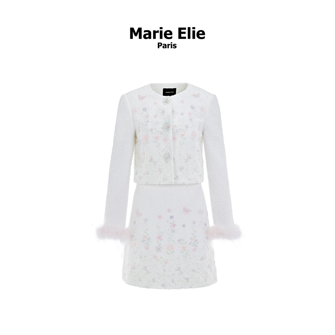 【老板娘夏天】Marie Elie【饮春棠枝】刺绣钉珠半裙EAE32P08002