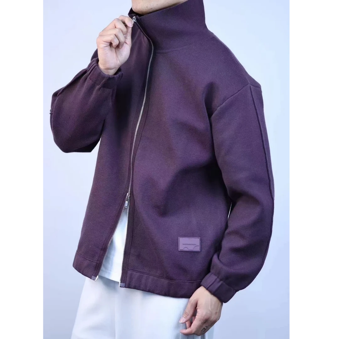 慵懒风针织衫毛衣男秋季开衫立领打底衫休闲外套宽松32016