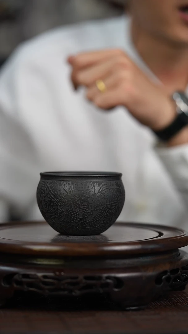 茶杯紫砂宜兴知衍传器精美杯子