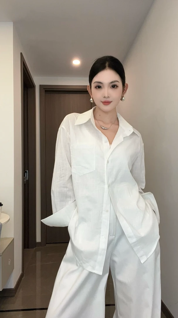 春秋新款薄款衬衫防晒开衫外套女设计感宽松气质棉麻外搭上衣ins