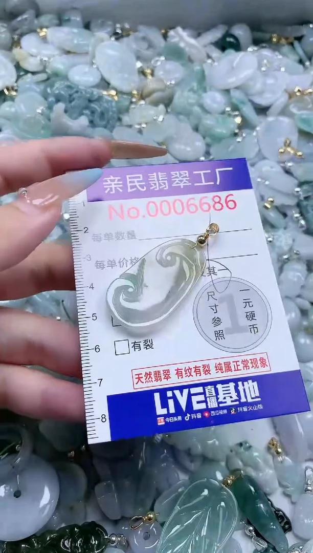 翡翠未镶嵌吊坠(不含链)6686