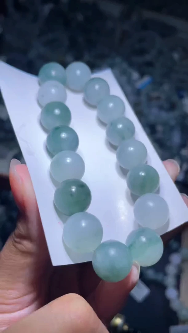 未镶嵌定制翡翠天然缅甸翡翠手串81